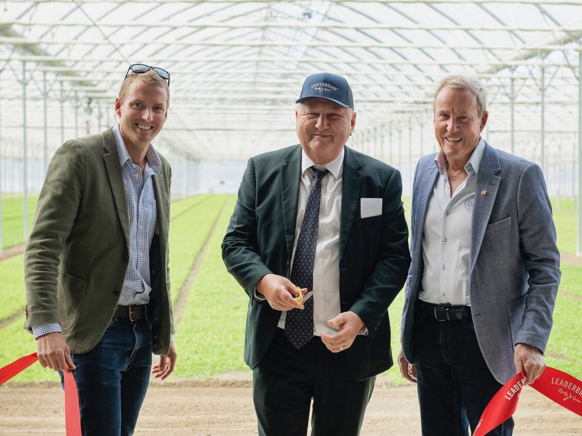LeaderBrand’s mega-greenhouse officially opened, Jones cuts ribbon