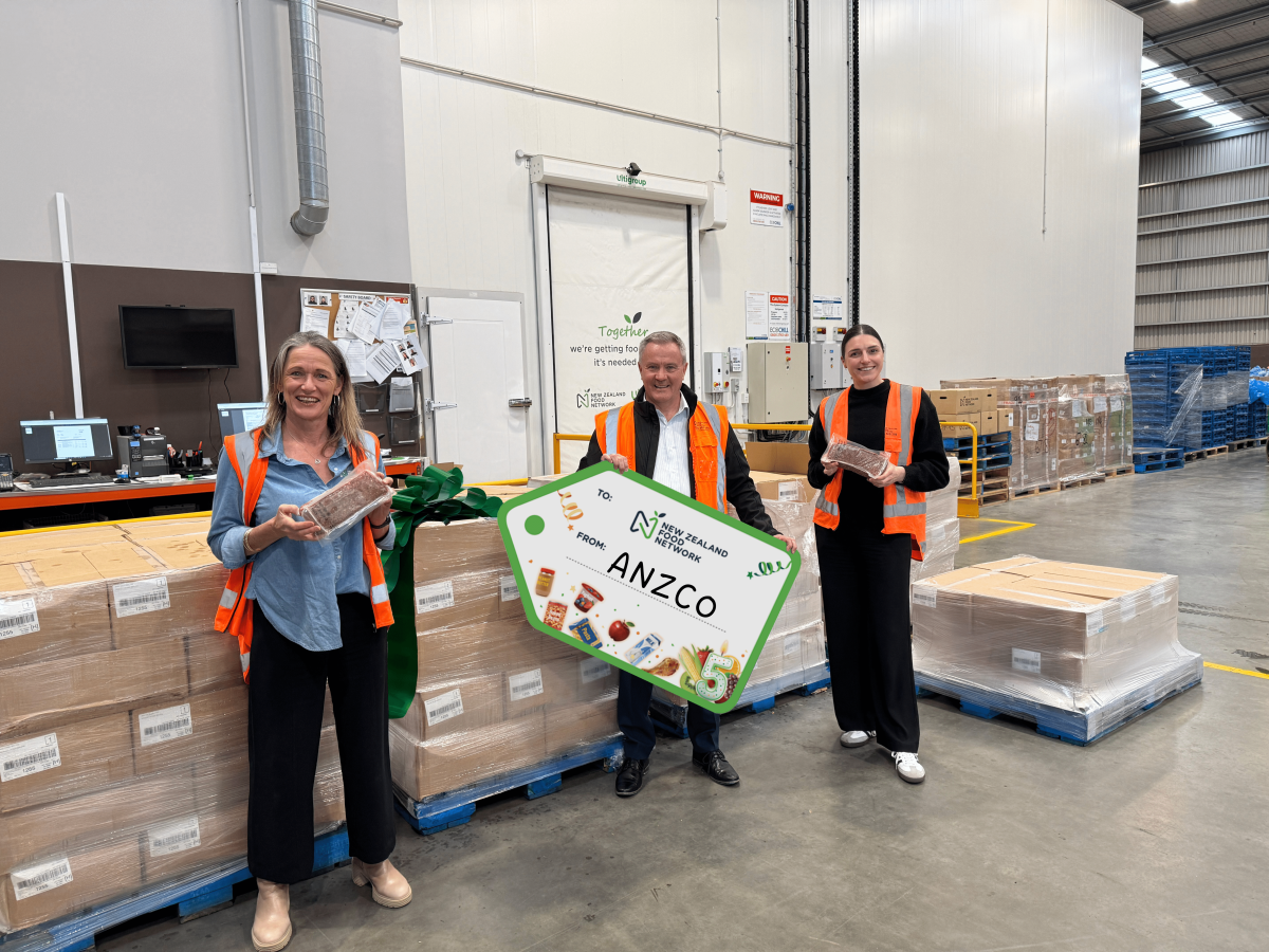 NZFN marks 5 years with 5 tonne Anzco donation