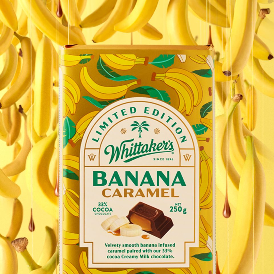 Whittaker’s brings back Banana Caramel block