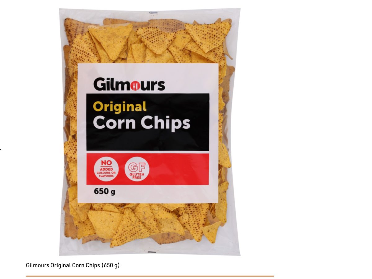 Gilmours brand Original Corn Chips recall