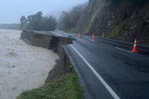 Southern state highways close due to flood damage, ice, snow